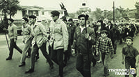 Brown Berets peacefully march through the streets